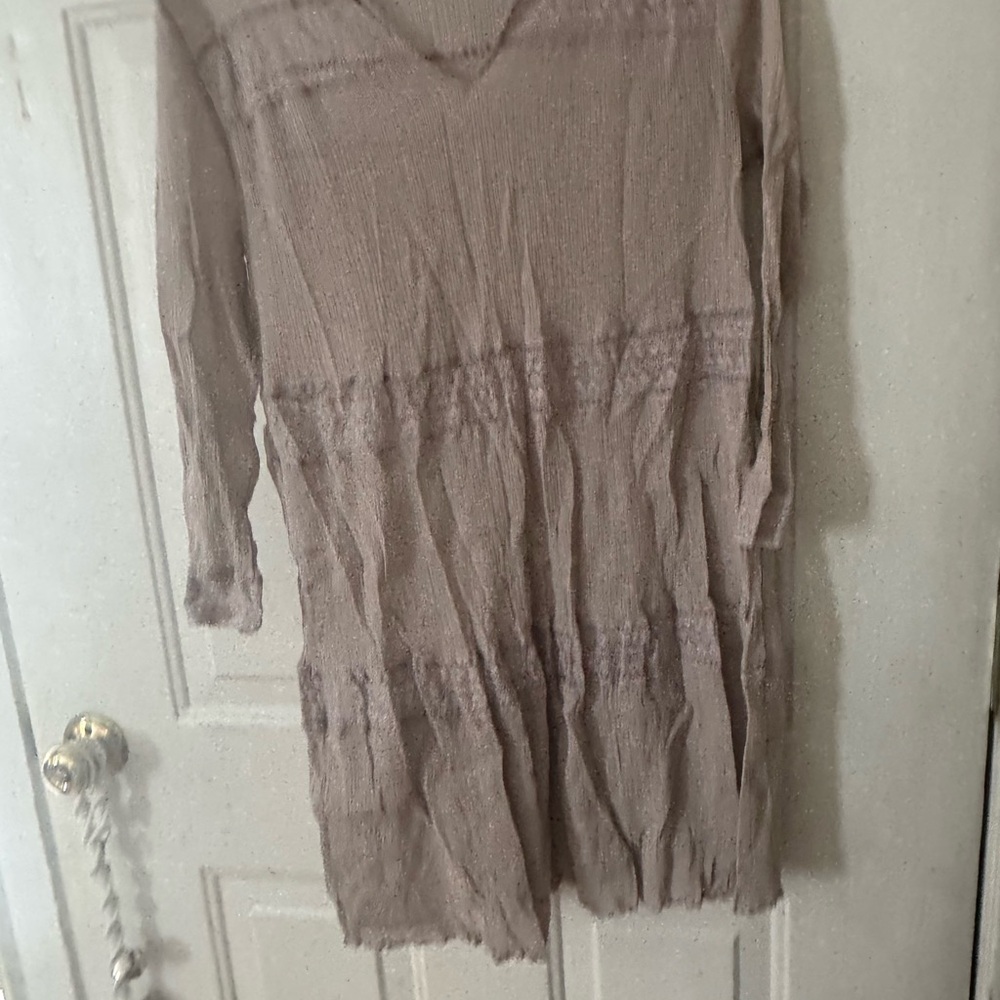 All Saints Taupe Textured Tunic